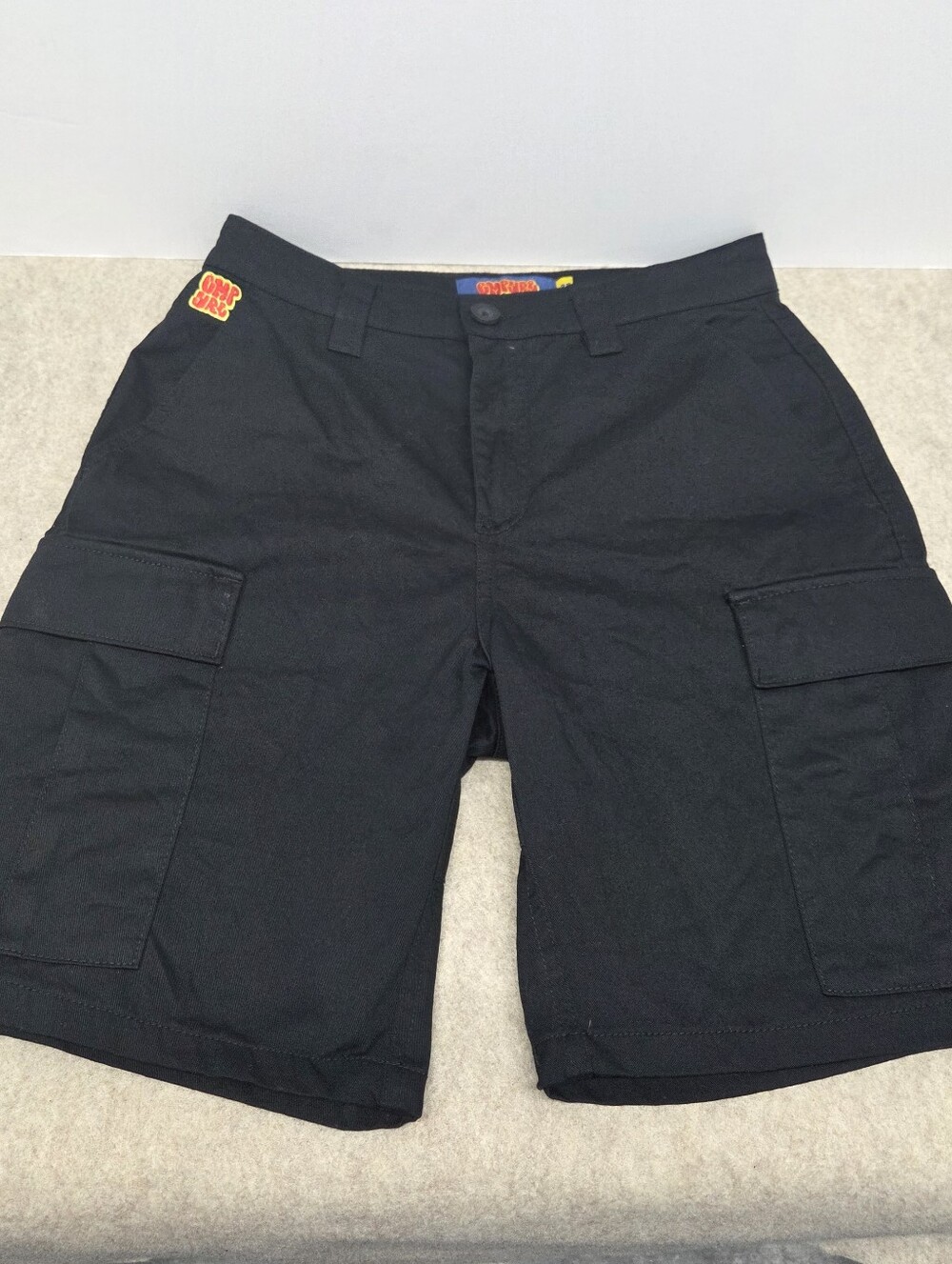 Empyre Black Cargo Shorts 28 Skatercore Streetwear Grunge Alt Y2K